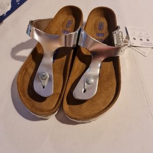 Burkenstock  new silver leather sandals size 37
